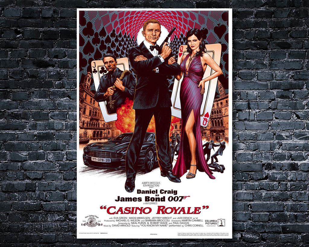 Casino Royale 2006 James Bond Reprint - 007 Home Decor in Poster Print or Canvas Art