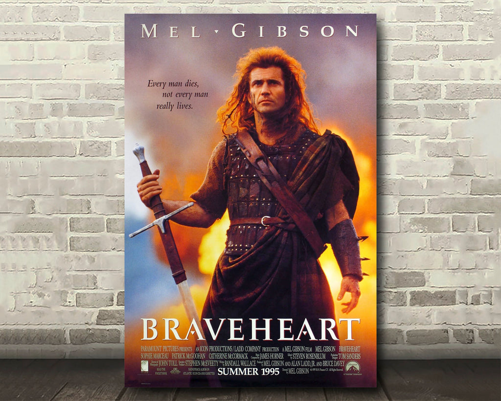 Braveheart 1995 Vintage Poster Reprint - Scottish History Movie Home Decor in Poster Print or Canvas Art