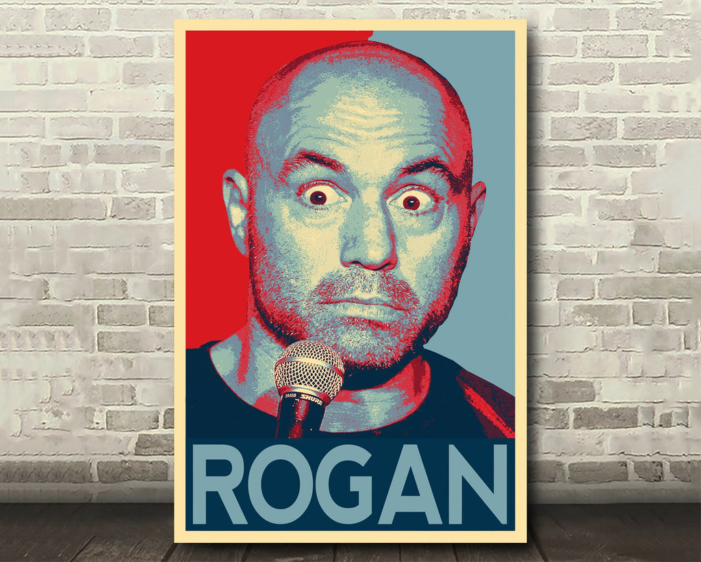 Joe Rogan Pop Art Illustration - Celebrity Podcast Home Decor in Poster Print or Canvas Art