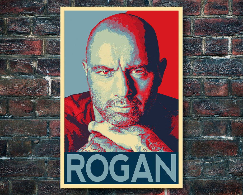 Joe Rogan Pop Art Illustration - Celebrity Podcast Home Decor in Poster Print or Canvas Art