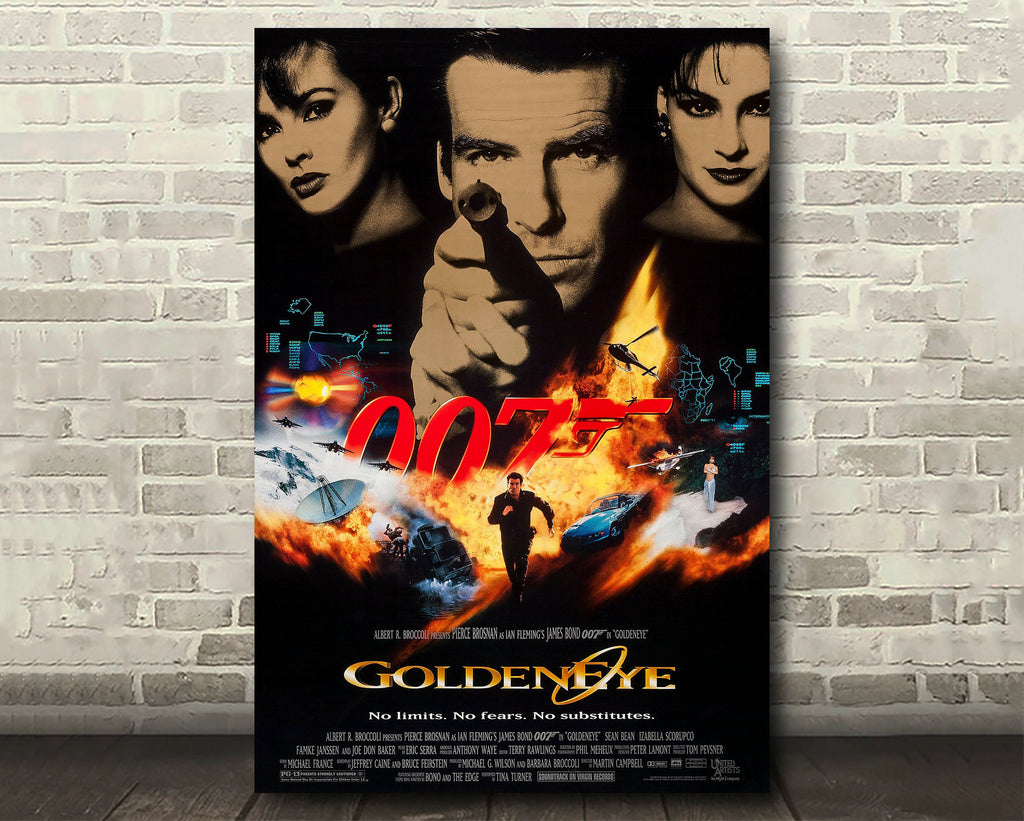 GoldenEye 1995 James Bond Reprint - 007 Home Decor in Poster Print or Canvas Art