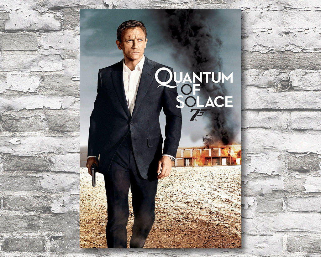 Quantum of Solace 2008 James Bond Reprint - 007 Home Decor in Poster Print or Canvas Art