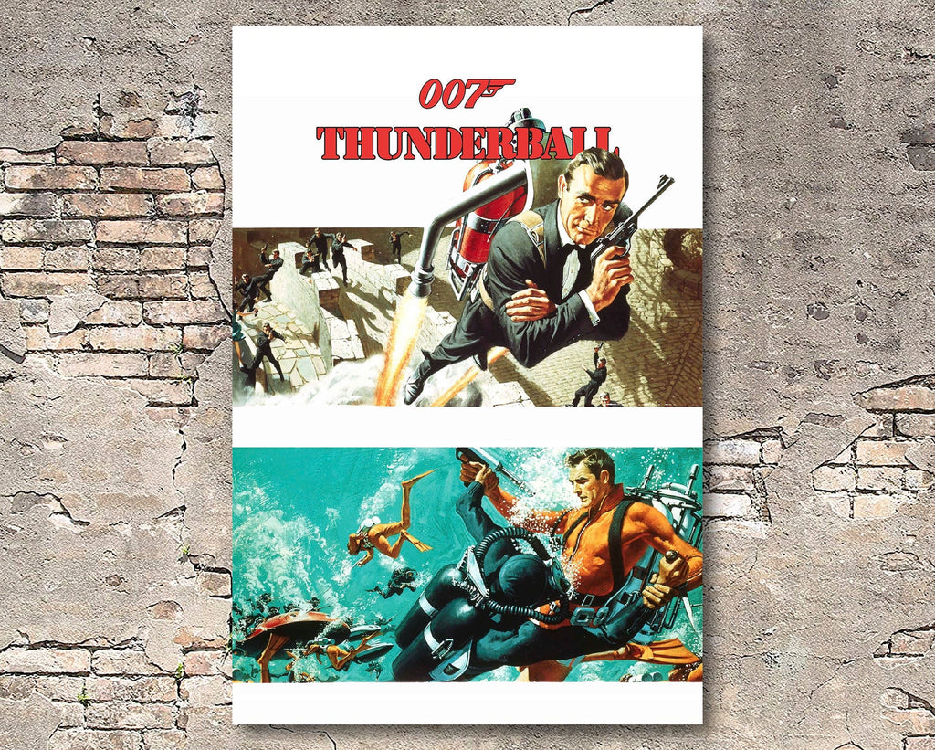 Thunderball 1965 James Bond Reprint - 007 Home Decor in Poster Print or Canvas Art