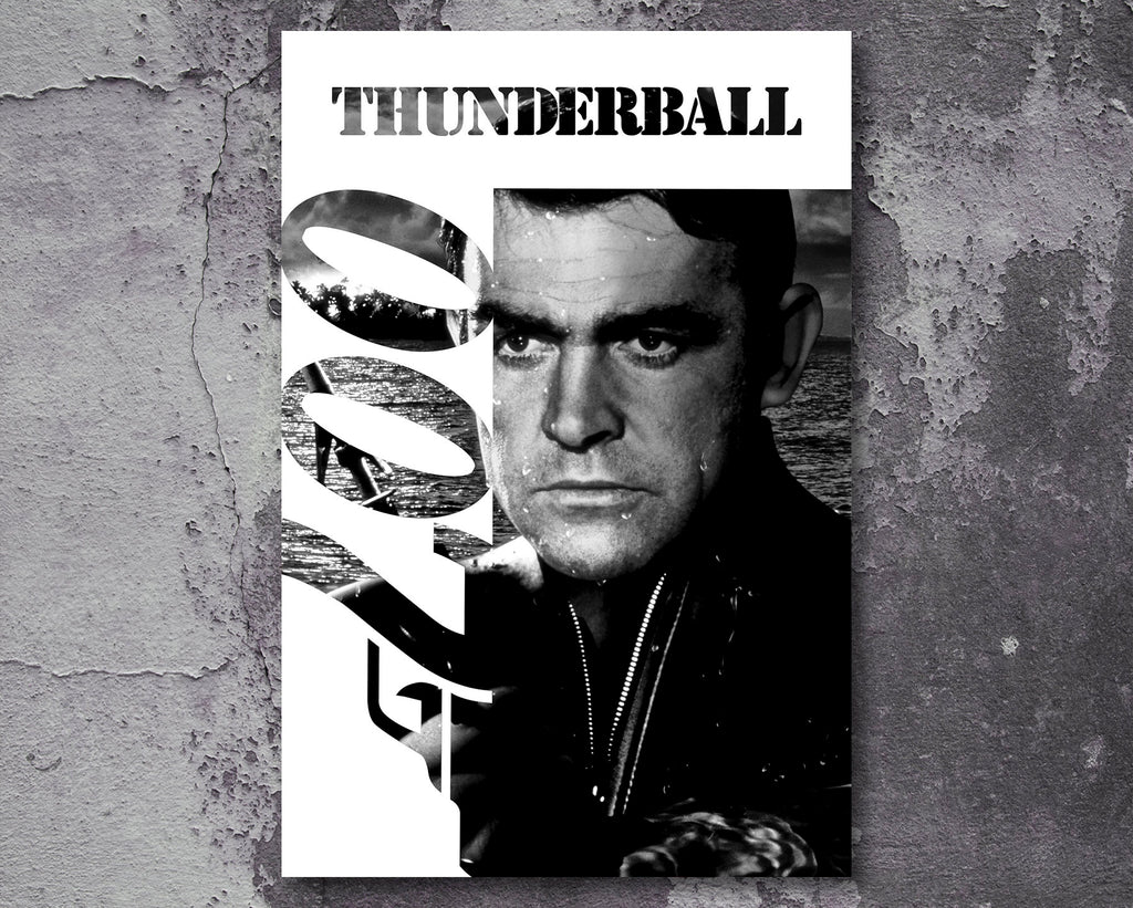 Thunderball 1965 James Bond Reprint - 007 Home Decor in Poster Print or Canvas Art