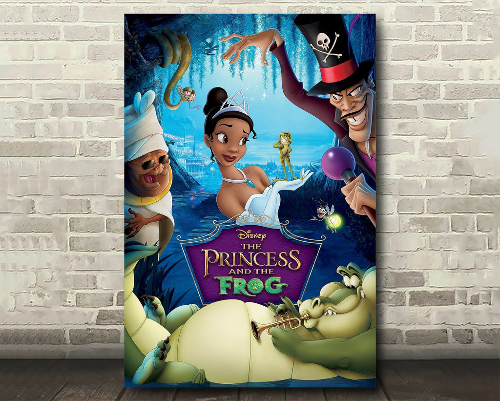 The Princess and the Frog 2009 Vintage Poster Reprint - Disney Cartoon Home Decor in Poster Print or Canvas Art