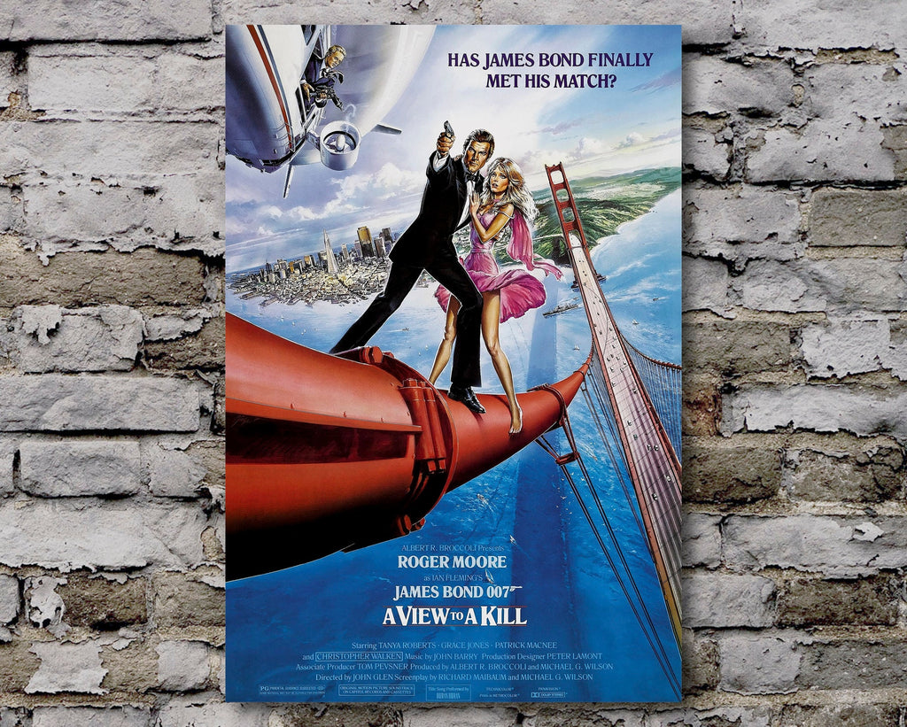 A View to a Kill 1985 James Bond Reprint - 007 Home Decor in Poster Print or Canvas Art