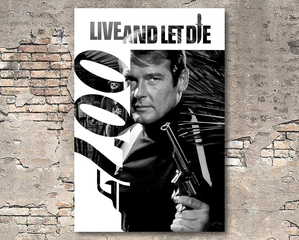 Live and Let Die 1973 James Bond Reprint - 007 Home Decor in Poster Print or Canvas Art