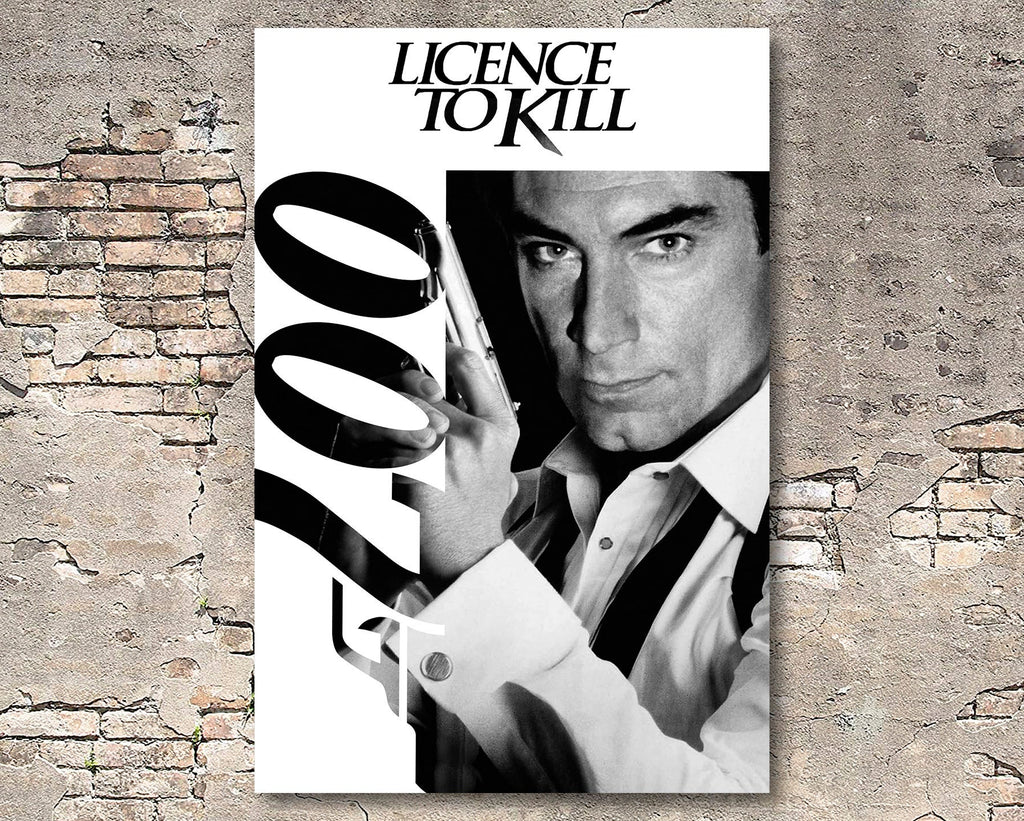 Licence to Kill 1989 James Bond Reprint - 007 Home Decor in Poster Print or Canvas Art