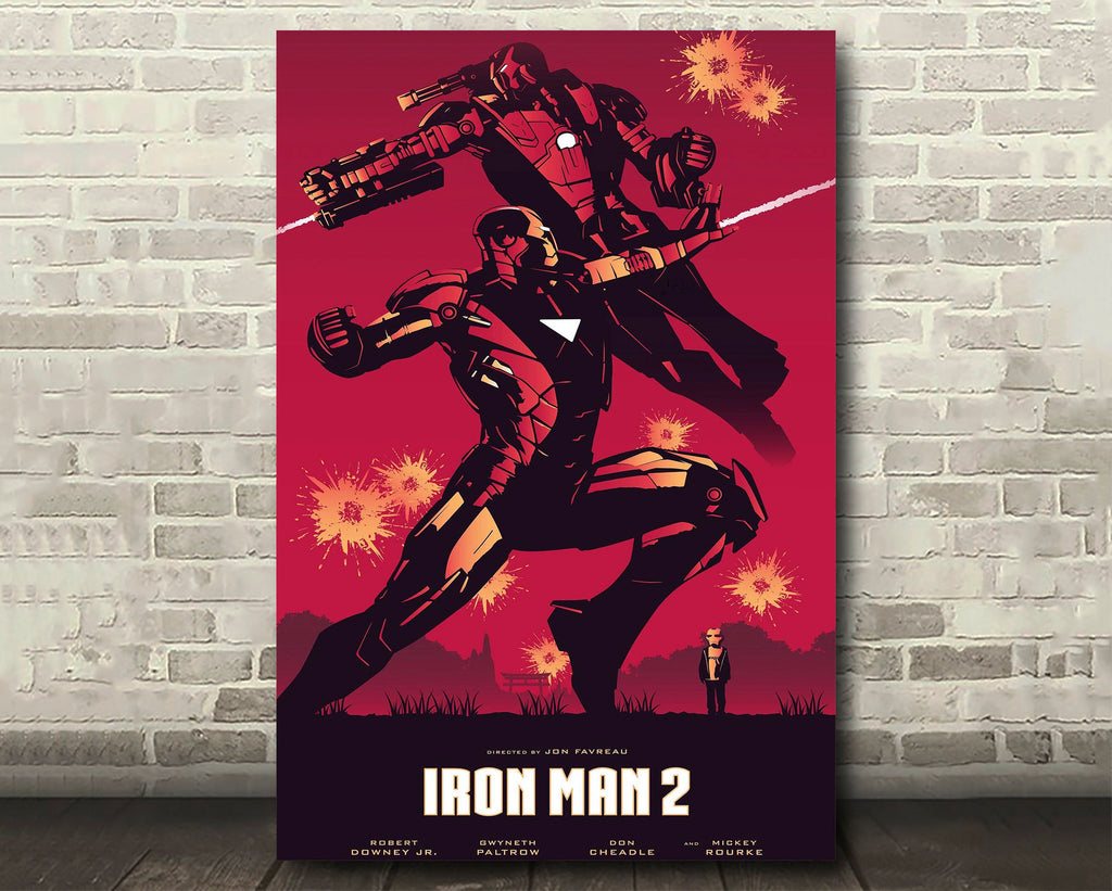 Iron Man 2 Poster Reprint - Mavel Superhero Home Decor in Poster Print or Canvas Art