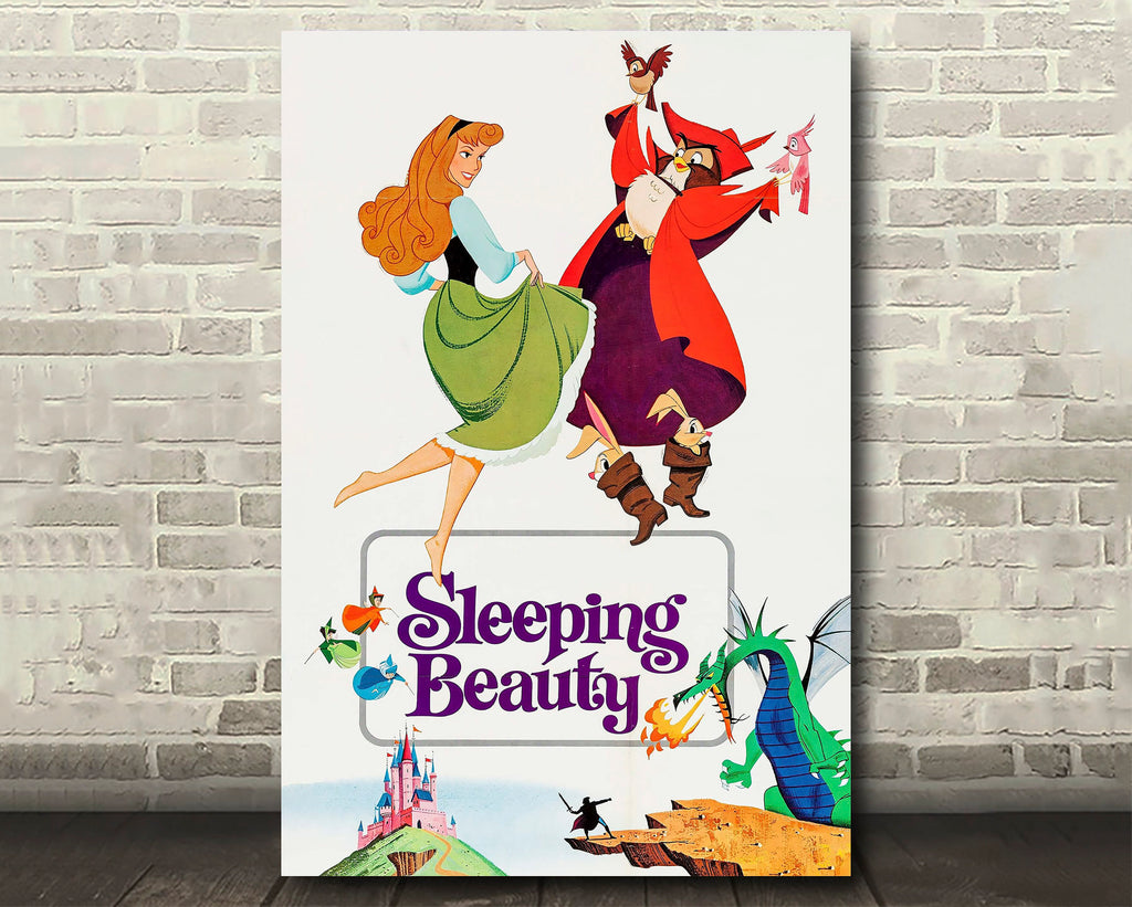 Sleeping Beauty 1959 Vintage Poster Reprint - Disney Cartoon Home Decor in Poster Print or Canvas Art