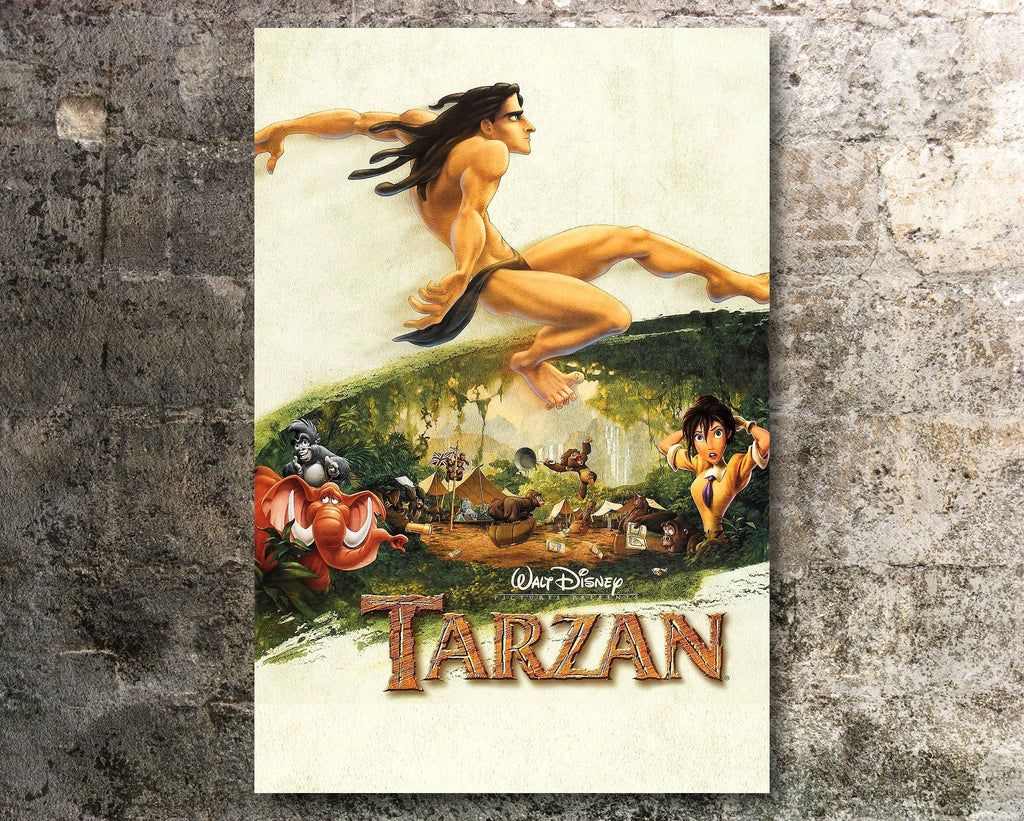 Tarzan 1999 Vintage Poster Reprint - Disney Cartoon Home Decor in Poster Print or Canvas Art