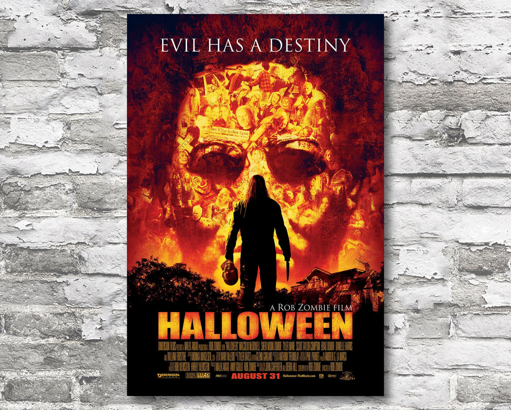 Halloween 2007 Poster Reprint - Rob Zombie Horror Home Decor in Poster Print or Canvas Art