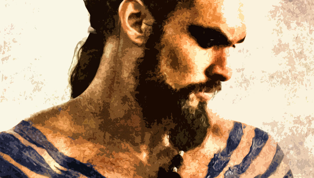 Khal Drogo Pop Art Illustration - Game of Thrones Fantasy Home Decor in Poster Print or Canvas Art