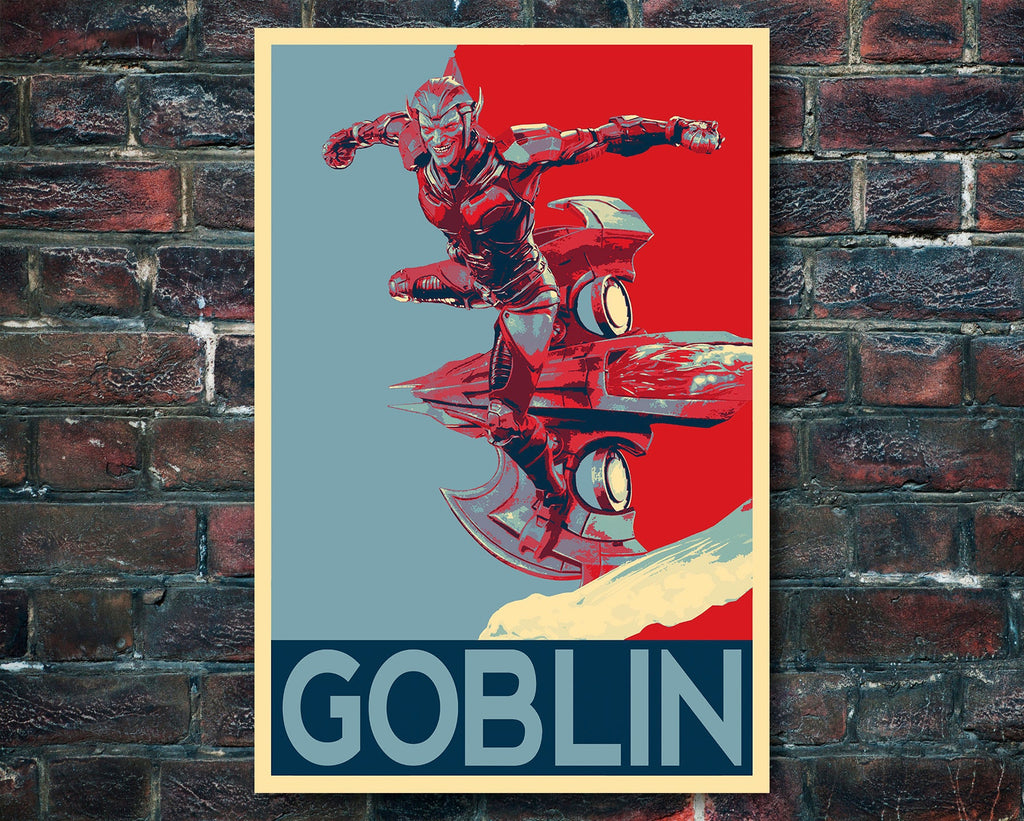 Green Goblin Pop Art Illustration - Marvel Superhero Home Decor in Poster Print or Canvas Art