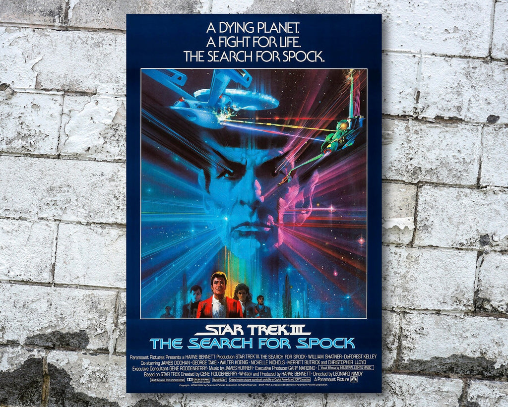Star Trek III: The Search for Spock 1984 Vintage Poster Reprint - Science Fiction Home Decor in Poster Print or Canvas Art