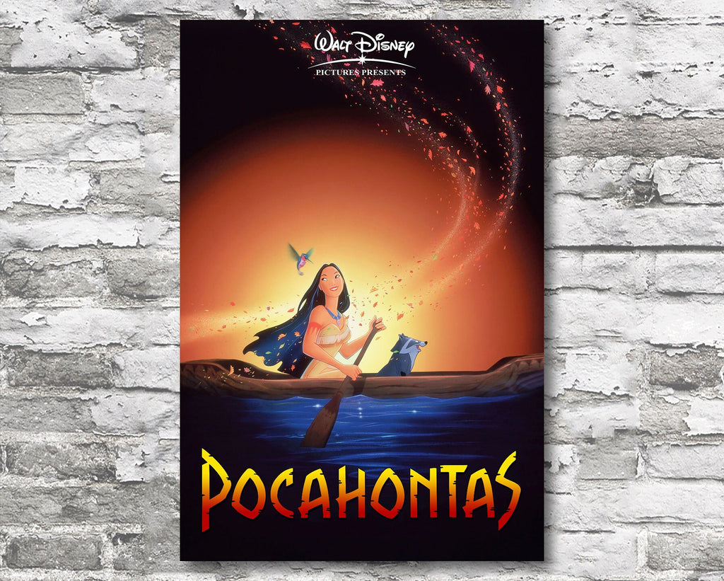 Pocahontas 1995 Vintage Poster Reprint - Disney Cartoon Home Decor in Poster Print or Canvas Art