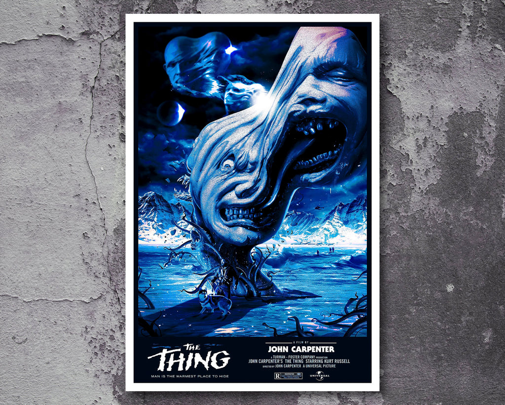 The Thing 1982 Poster Reprint - Monster Movie Home Decor in Poster Print or Canvas Art