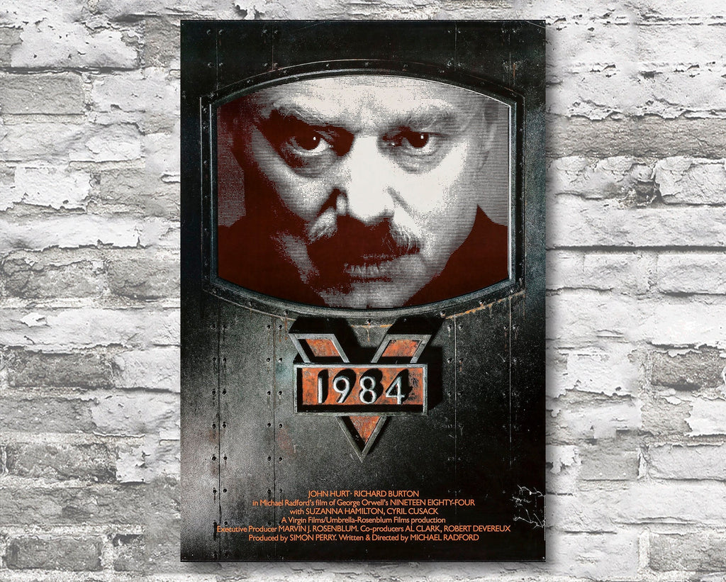 1984 Vintage Movie Poster Reprint - Dystopian Home Decor in Poster Print or Canvas Art