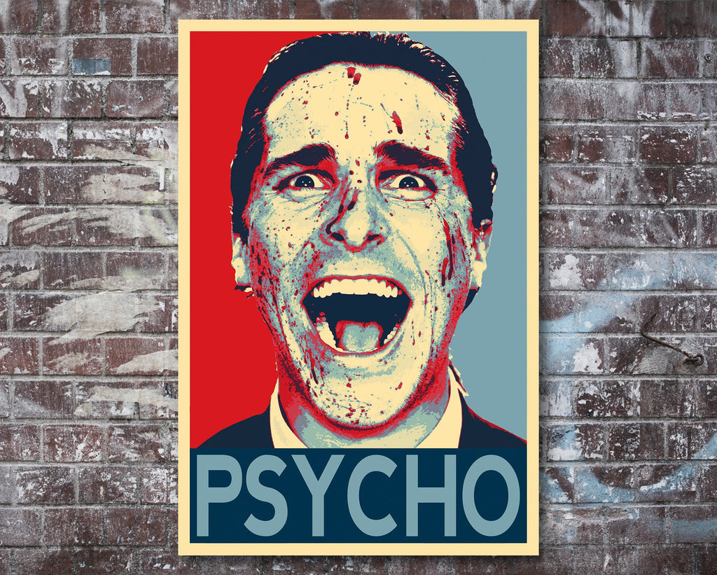 Patrick Bateman Pop Art Illustration - American Psycho Horror Home Decor in Poster Print or Canvas Art