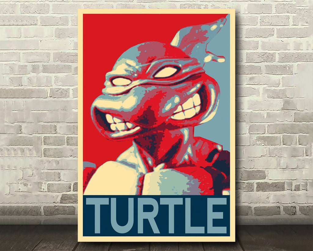 Teenage Mutant Ninja Turtles Pop Art Illustration - 90's Cartoon Superhero Home Decor in Poster Print or Canvas Art