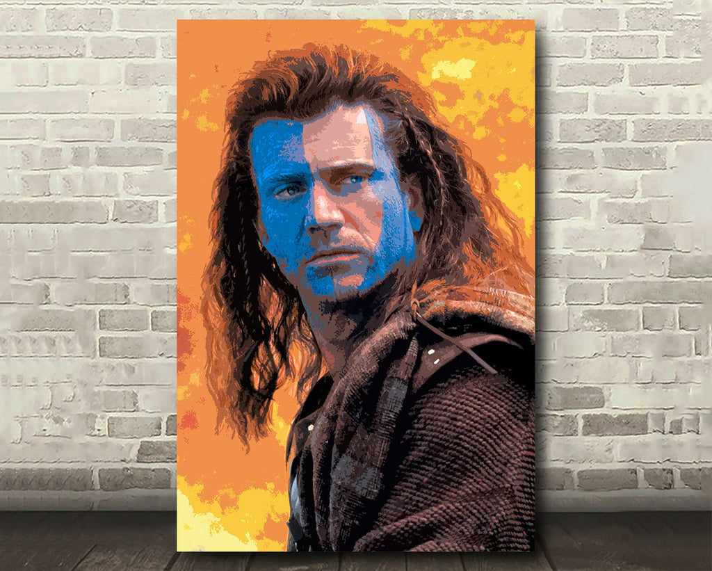 William Wallace Pop Art Illustration - Braveheart Home Decor in Poster Print or Canvas Art