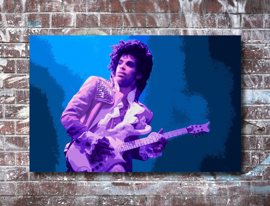 Prince Pop Art Illustration - Rock and Roll Music Home Decor in Poster Print or Canvas Art Active