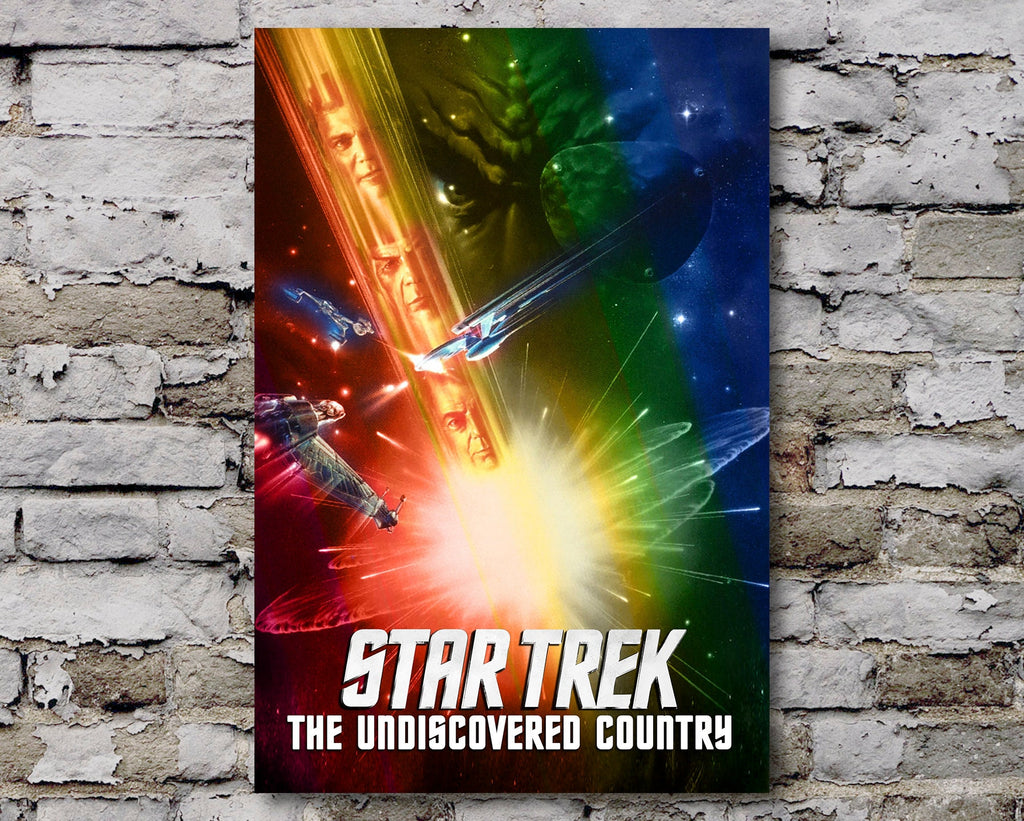Star Trek VI: The Undiscovered Country 1991 Vintage Poster Reprint - Science Fiction Home Decor in Poster Print or Canvas Art