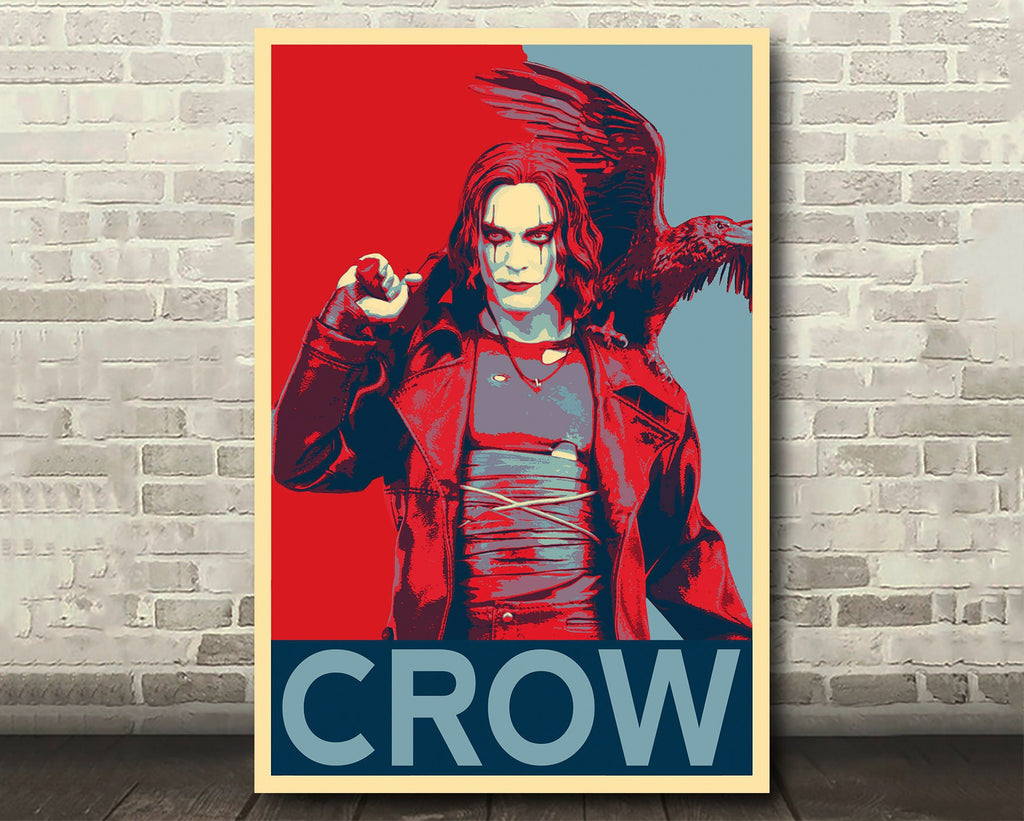 The Crow Pop Art Illustration - Gothic Superhero Home Decor in Poster Print or Canvas Art