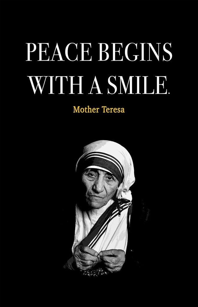 Mother Teresa Quote Motivational Wall Art | Inspirational Home Decor in Poster Print or Canvas Art