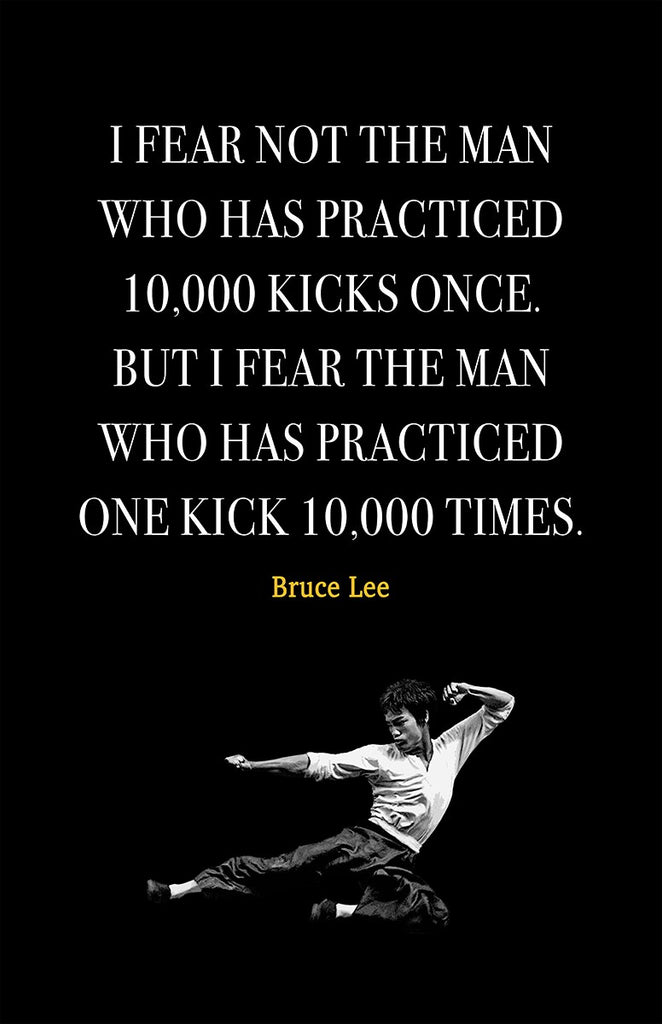 Bruce Lee Quote Motivational Wall Art | Inspirational Home Decor in Poster Print or Canvas Art