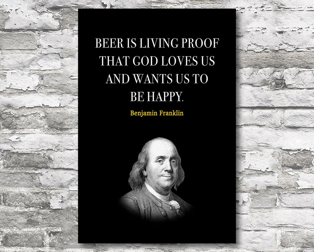 Benjamin Franklin Quote Motivational Wall Art | Inspirational Home Decor in Poster Print or Canvas Art