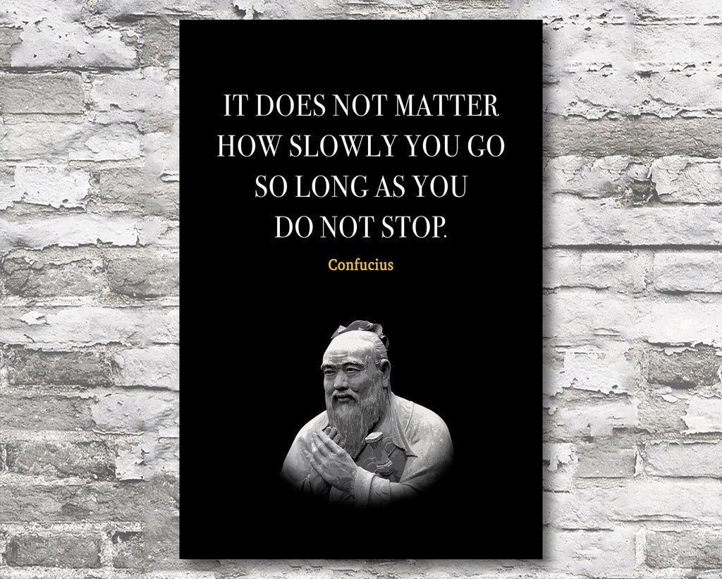 Confucius Quote Motivational Wall Art | Inspirational Home Decor in Poster Print or Canvas Art