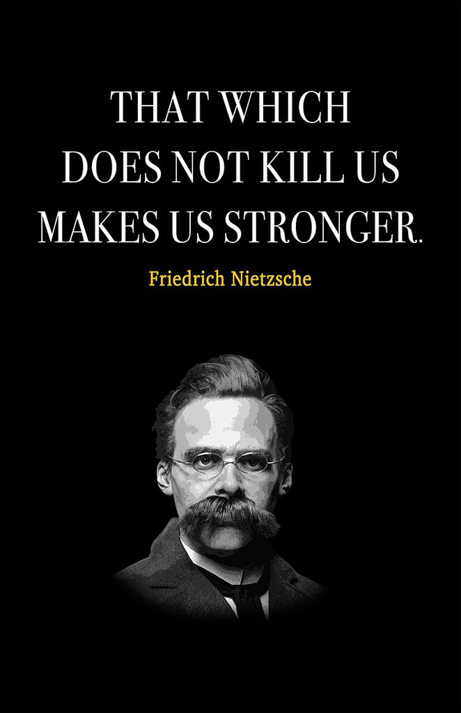Friedrich Nietzsche Motivational Wall Art | Inspirational Home Decor in Poster Print or Canvas Art