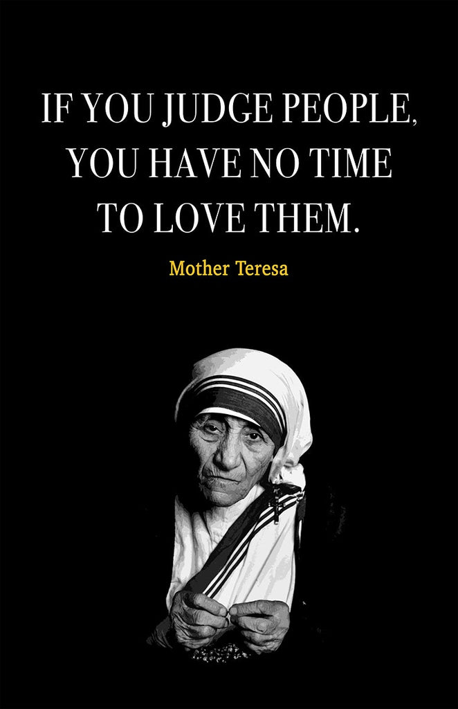 Mother Teresa Quote Motivational Wall Art | Inspirational Home Decor in Poster Print or Canvas Art