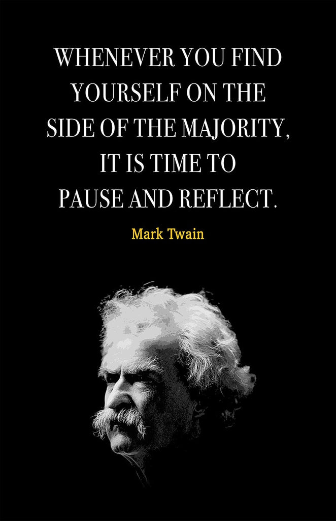 Mark Twain Quote Motivational Wall Art | Inspirational Home Decor in Poster Print or Canvas Art