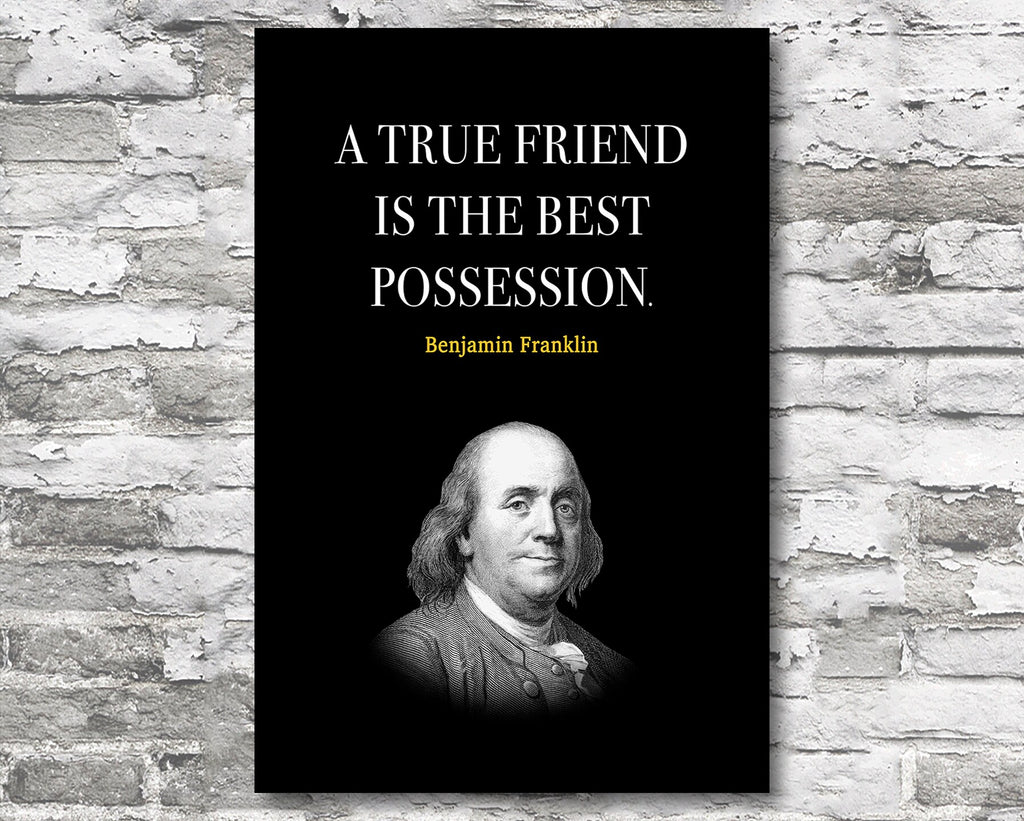 Benjamin Franklin Quote Motivational Wall Art | Inspirational Home Decor in Poster Print or Canvas Art