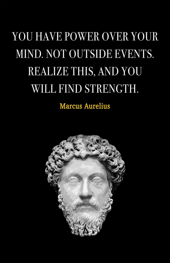 Marcus Aurelius Motivational Wall Art | Inspirational Home Decor in Poster Print or Canvas Art