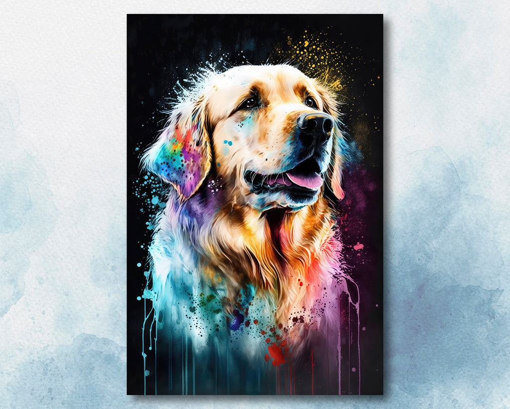 Golden Retriever Dog Watercolor Print Cute Pet Keepsake Wall Art Dog Lover Gift Adorable Canine Home Decor for Puppy Dog Lovers!
