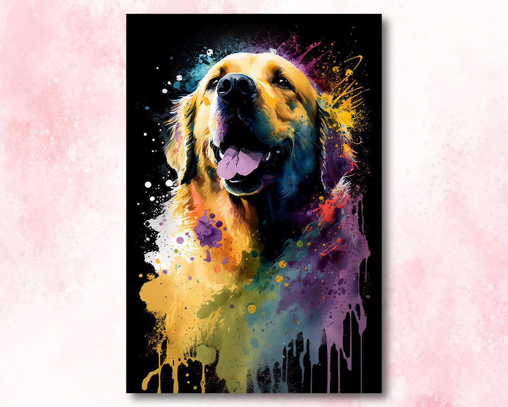 Golden Retriever Dog Watercolor Print Cute Pet Keepsake Wall Art Dog Lover Gift Adorable Canine Home Decor for Puppy Dog Lovers!