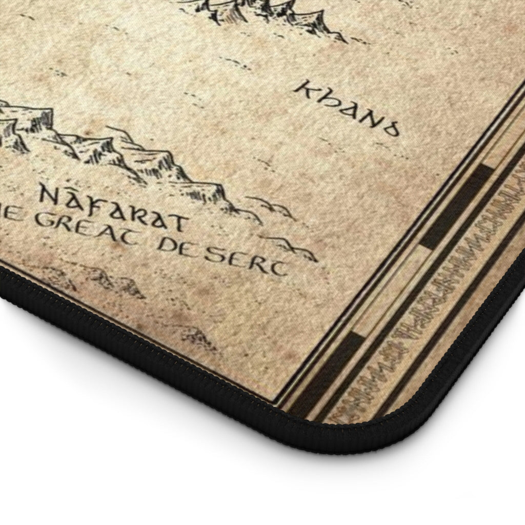 Beleriand Middle Earth Map Desk Mat Mouse Pad, Lord of the Rings LOTR Tolkien Gifts, Silmarillion Fantasy Home Office Decor
