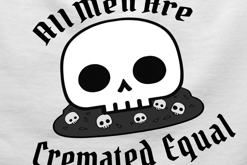 Cremated Equal Halloween Sweater, Funny Crewneck Sweatshirt Shirt Costume, Spooky Goth Kawaii Dark Humor Graphic Tee