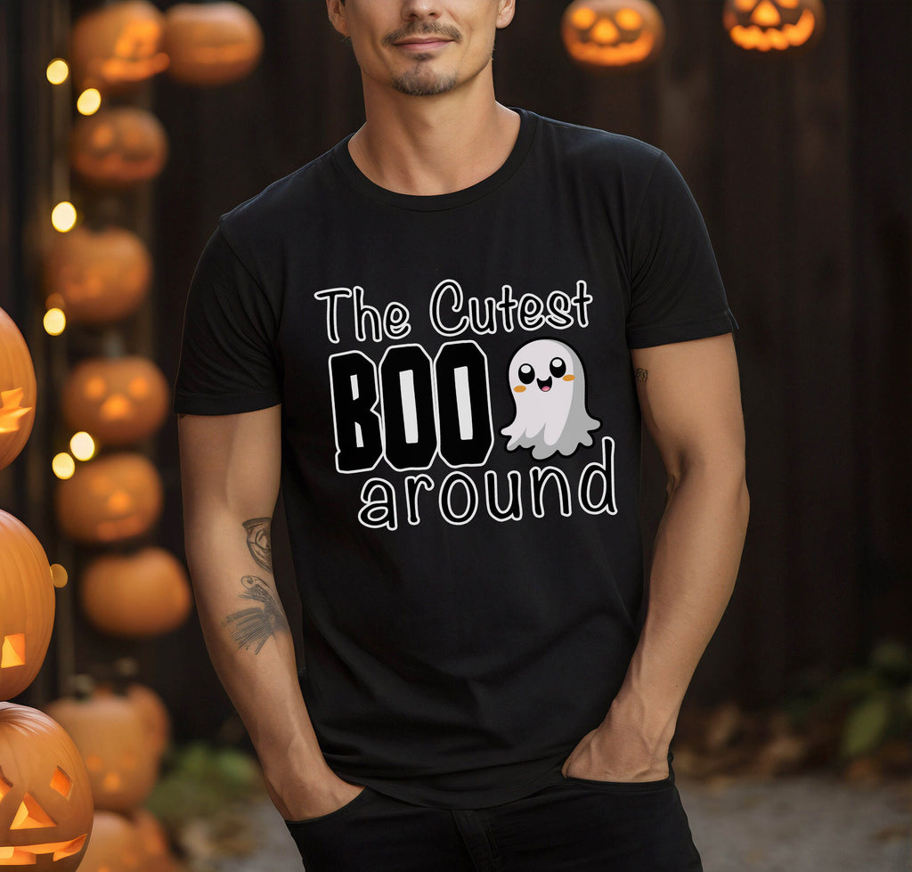 Cutest Boo Halloween Shirt, Cute Spooky Vibe Crewneck Sweatshirt Sweater, Ghost T-shirt Costume, Matching Family Halloween Graphic Tee