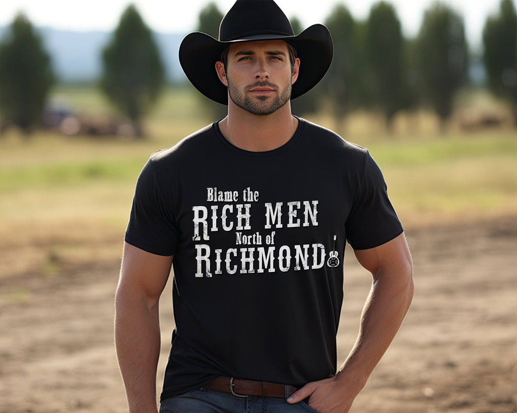 Blame The Rich Men North Of Richmond Shirt, Country Music Crewneck Sweatshirt Sweater, American Political Graphic Tee