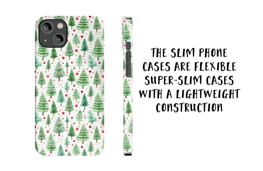 Christmas Tree Holiday iPhone Case 14 13 12 11 Pro XR, Winter Season Protective Cover Case