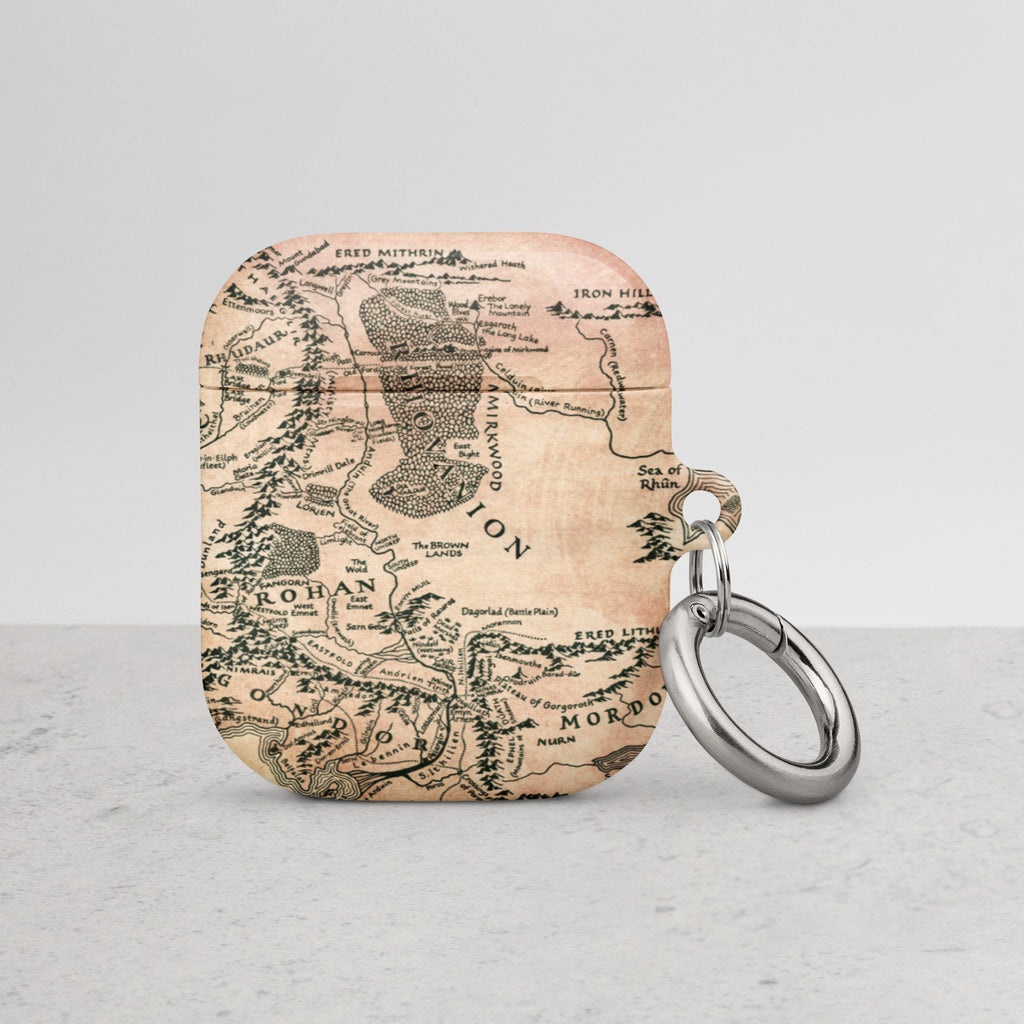 Middle Earth Map AirPods Case, Lord of the Rings AirPods Pro Case, Tolkien LOTR Fantasy iPhone Accessories