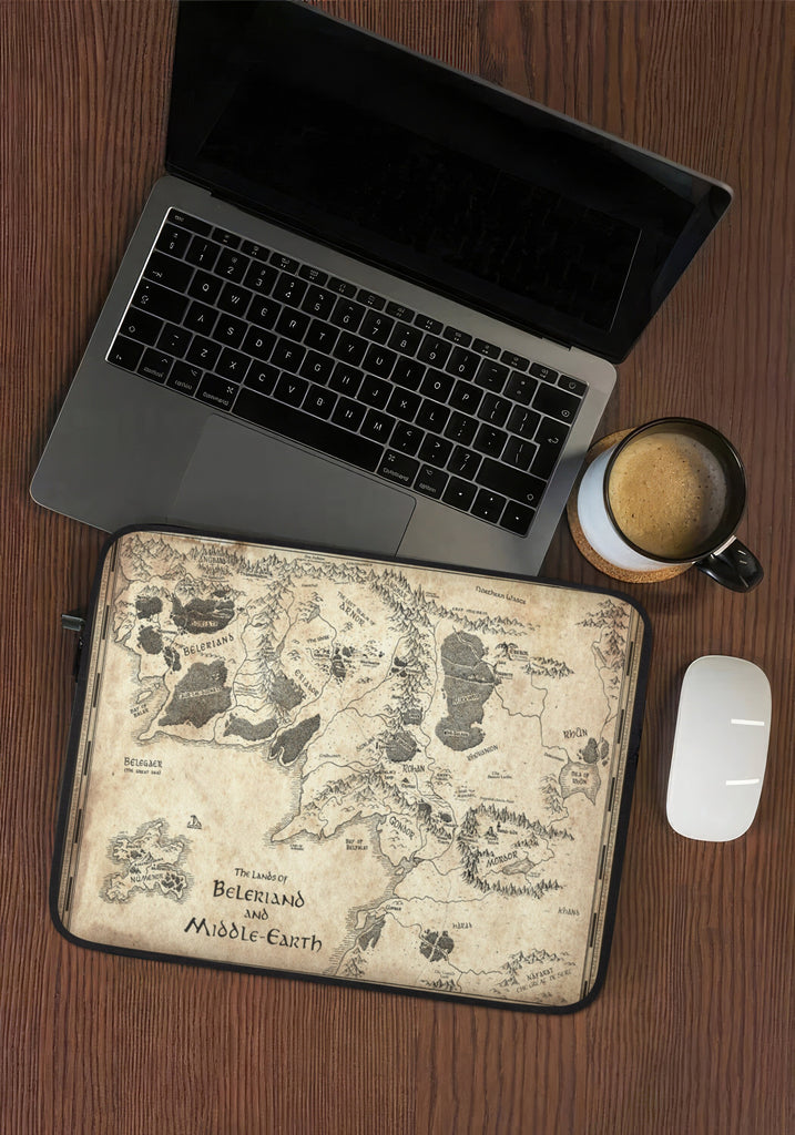 Beleriand Middle Earth Laptop Sleeve, Lord of the Rings Silmarillion Laptop Case, Tolkien LOTR Fantasy Gift
