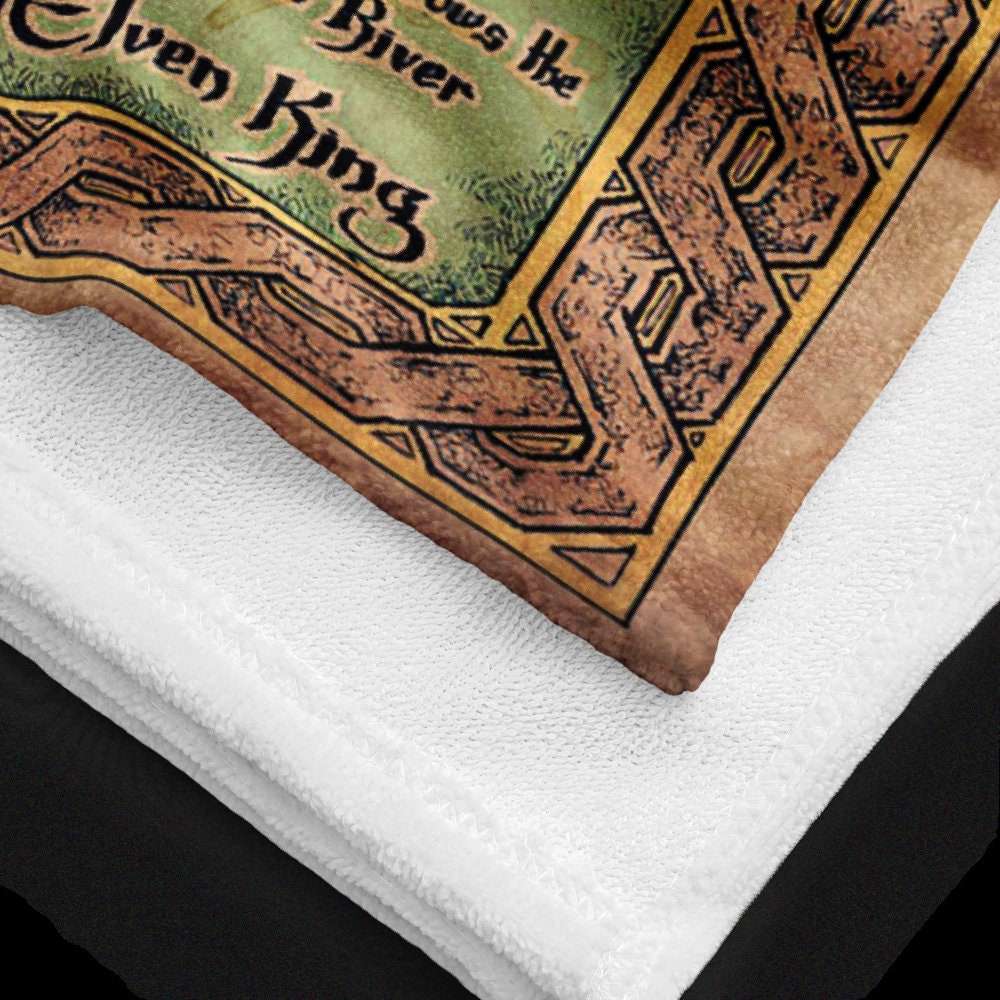 Thorin's Map Hobbit Beach Towel, Lord of the Rings Middle Earth Bath Towel, Tolkien LOTR Fantasy Gift