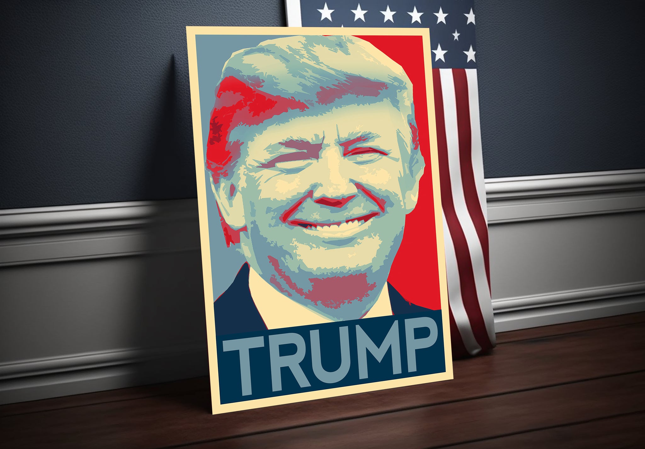 President Donald Trump Pop Art Illustration - Make America Great