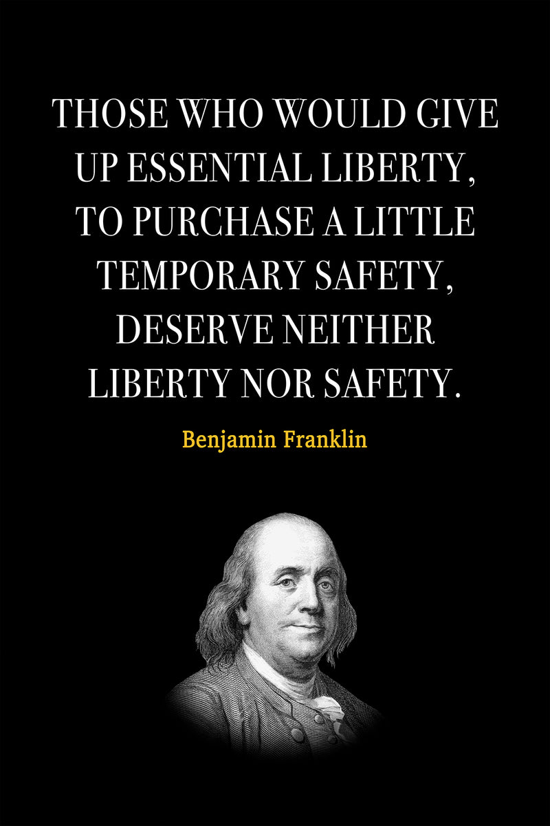 Benjamin Franklin Liberty Quote Poster Print #2 (11 x 17 inches ...