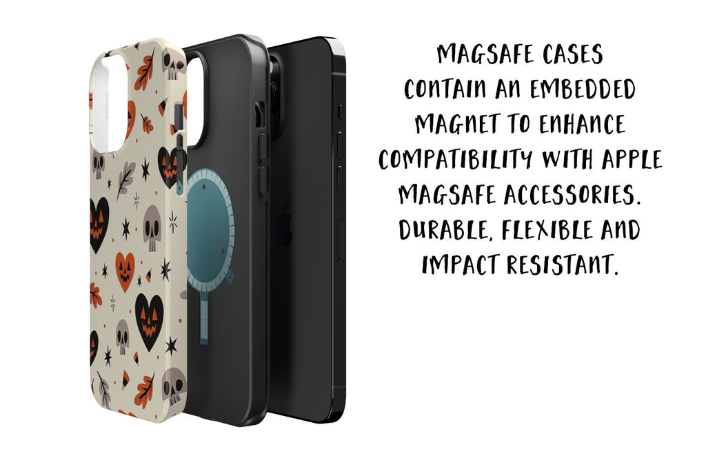 Halloween Spooky Season iPhone Case 14 13 12 11 Pro XR, Witchy Hard Tough Protective Cover Case